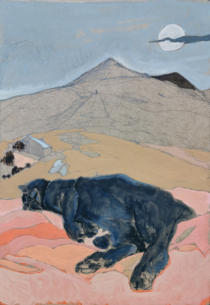 Vue du Mont Cantal 7 - 21x30 - tempera